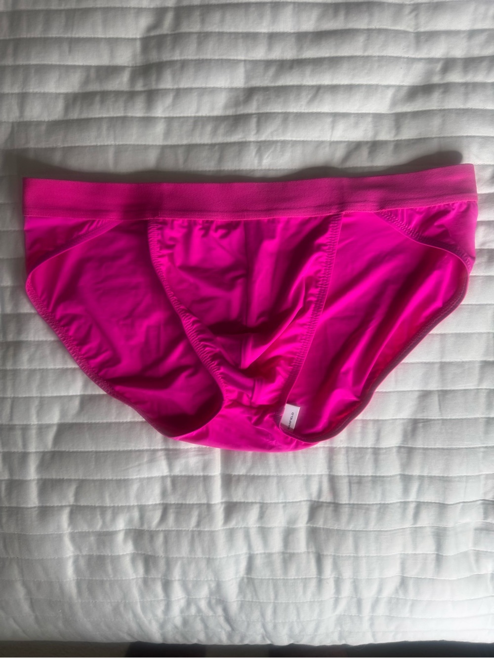 TODD SANFIELD Men's Bright Pink Briefs — Supportive Low-Rise Underwear - Picture 3 of 5